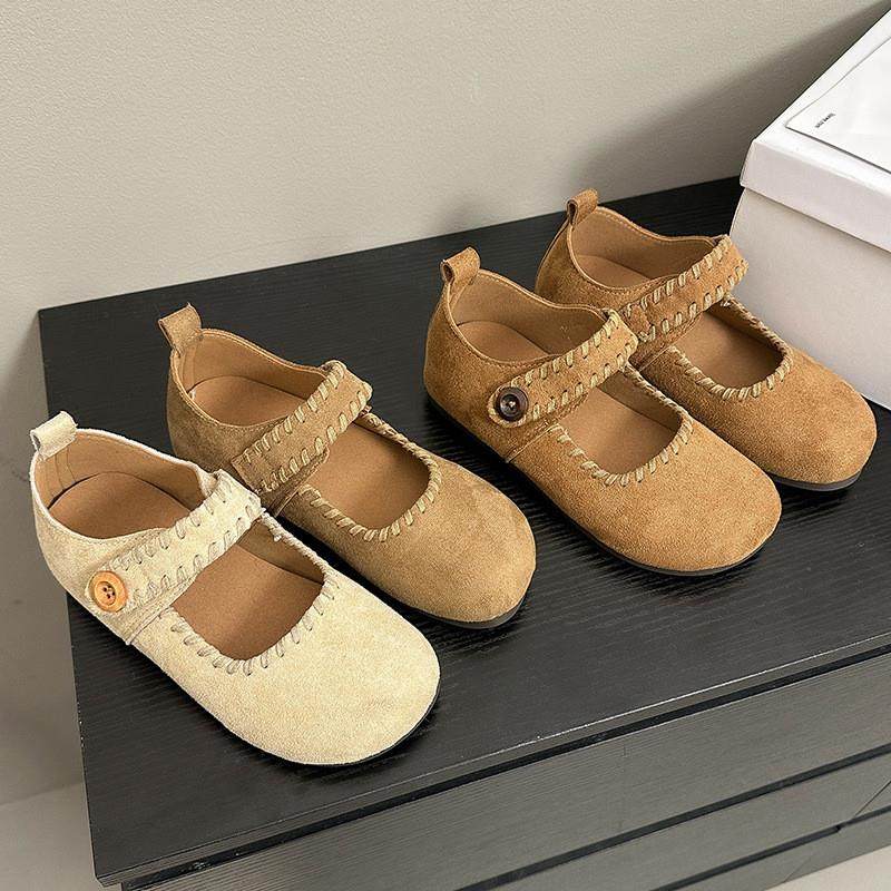 复古森系平底玛丽珍鞋女2026年新款浅口魔术贴一字带配裙子勃肯鞋,女鞋,玛丽珍鞋,淘宝优惠券,粉丝福利购,淘宝优惠卷