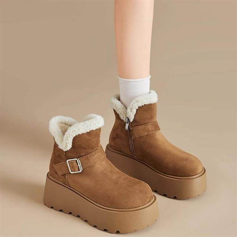 厚底雪地靴女2026年新款小个子增高加绒加厚保暖防滑东北大棉靴,女鞋,时尚雪地靴,淘宝优惠券,粉丝福利购,淘宝优惠卷