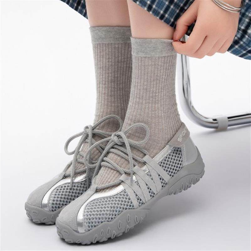 自留版~机能芭蕾玛丽珍鞋女2026春夏新款系带单鞋网面透气运动鞋,女鞋,时尚芭蕾鞋,淘宝优惠券,粉丝福利购,淘宝优惠卷