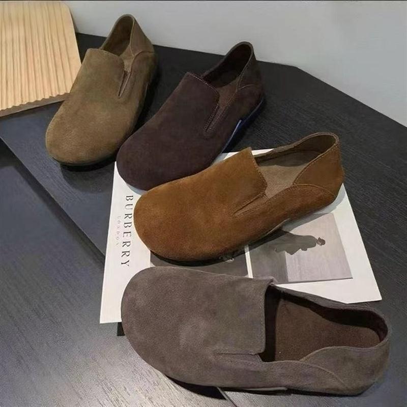 平底勃肯鞋女2025新款春秋季一脚蹬女鞋懒人单鞋全包博肯豆豆鞋子