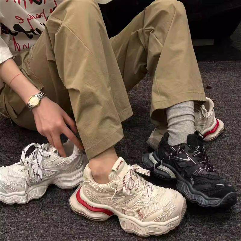 摩洛哥之城透气老爹鞋女2026年早春新款时尚厚底增高休闲运动鞋