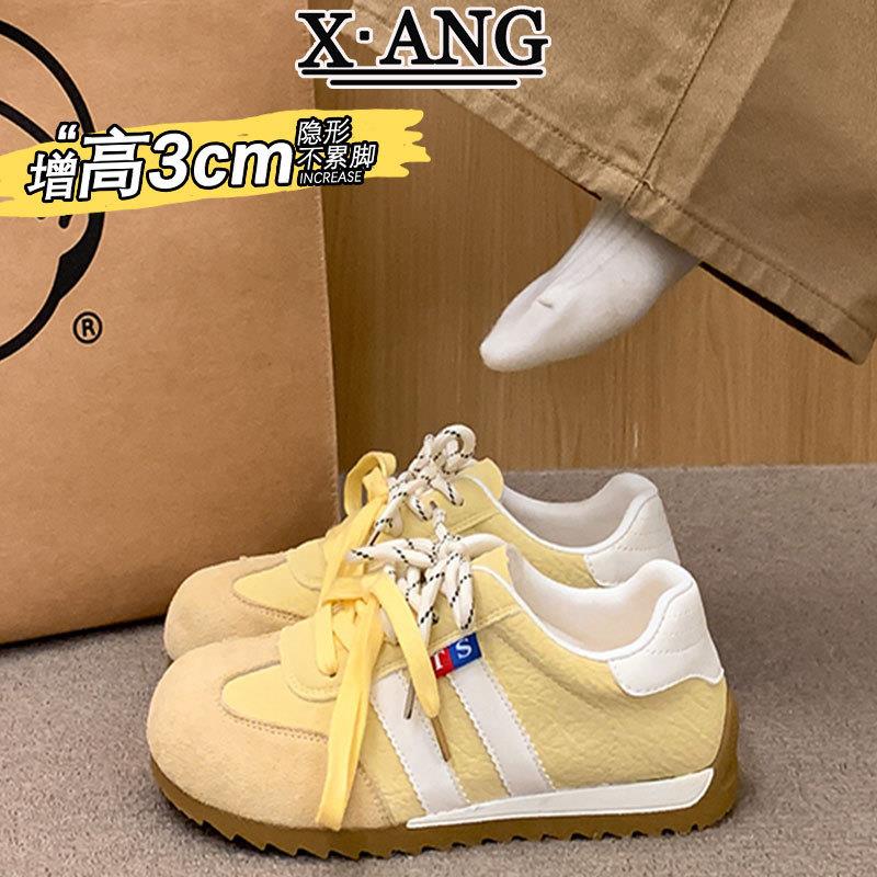 真皮德训鞋女款软底不累脚鞋子女百搭小白鞋休闲运动鞋阿甘鞋单鞋