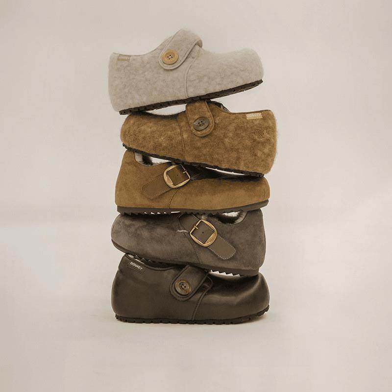 2026秋冬新复古加绒5CM小个子增高勃肯鞋女慵懒一脚蹬保暖穆勒鞋,女鞋,勃肯鞋/软木鞋,淘宝优惠券,粉丝福利购,淘宝优惠卷