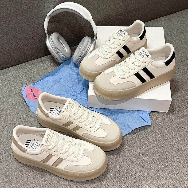 平底低帮德训鞋女2026秋季新款时尚厚底圆头系带百搭休闲运动板鞋,运动鞋new,板鞋,淘宝优惠券,粉丝福利购,淘宝优惠卷