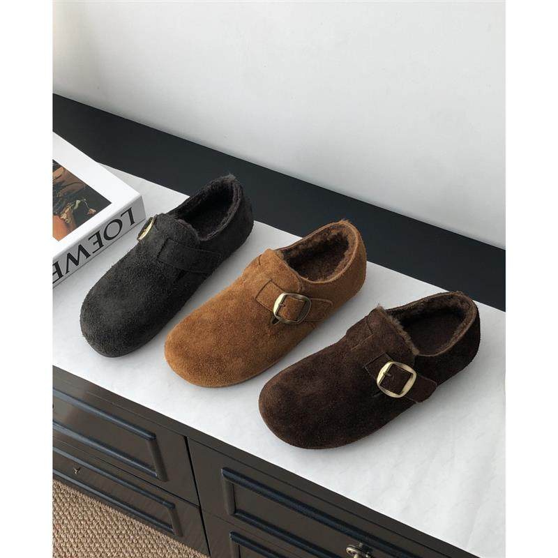 小土豆丑萌复古平底勃肯鞋女2026年新款加绒保暖一脚蹬豆豆棉鞋,女鞋,勃肯鞋/软木鞋,淘宝优惠券,粉丝福利购,淘宝优惠卷