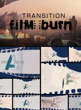 FCPX插件mTransition Film Burn复古胶片灼烧失真溶解转场预设