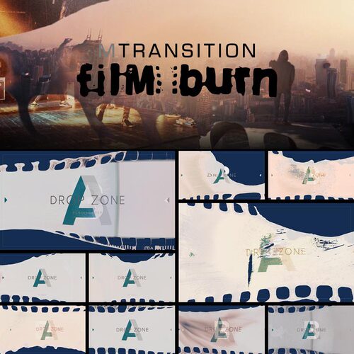 FCPX插件mTransition Film Burn复古胶片灼烧失真溶解转场预设
