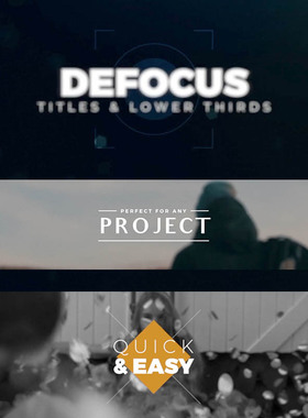 FCPX插件Defocus Lower Titles散焦效果字幕标题动画预设23个