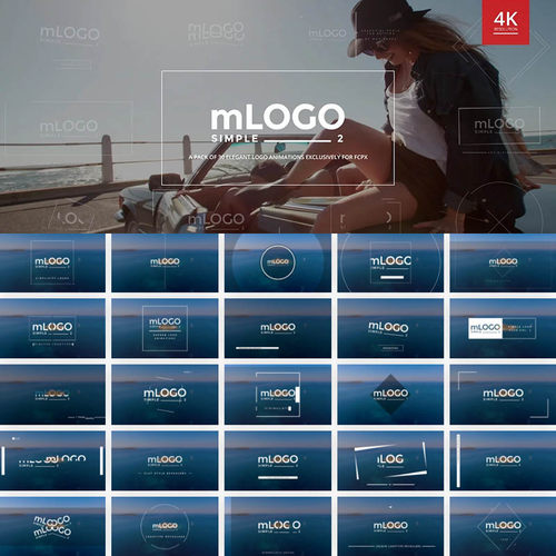 FCPX插件mLogo Simple 2简单线条LOGO演绎动画预设30个
