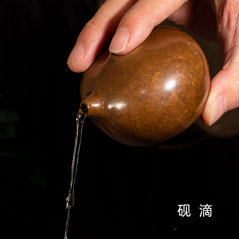 圆形鼠型砚滴复古文房用品铜器