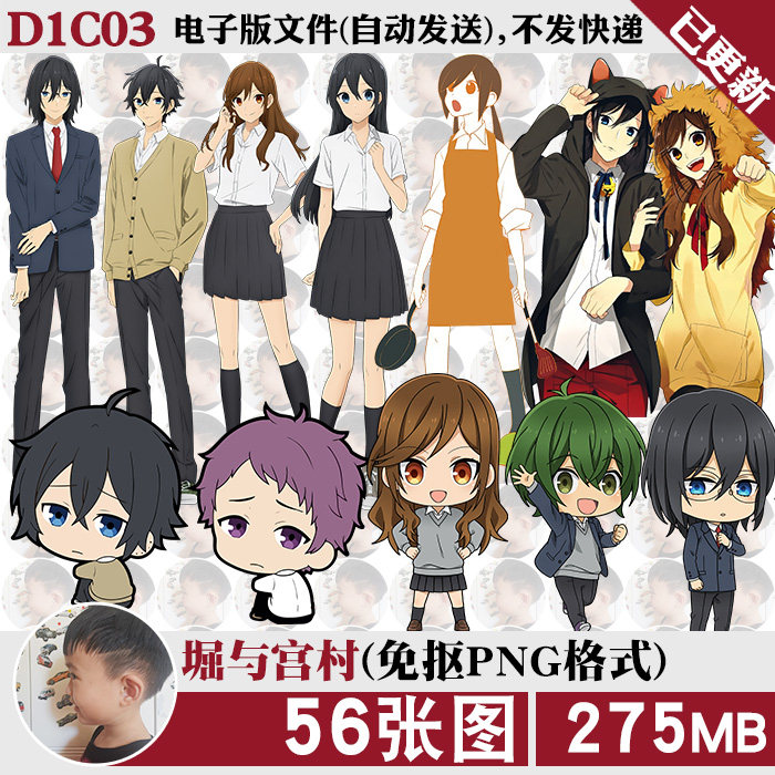 堀与宫村立绘含Q版2K4K8K高清PNG免抠图片烫画印花图案PS素材怎么样,好用不?
