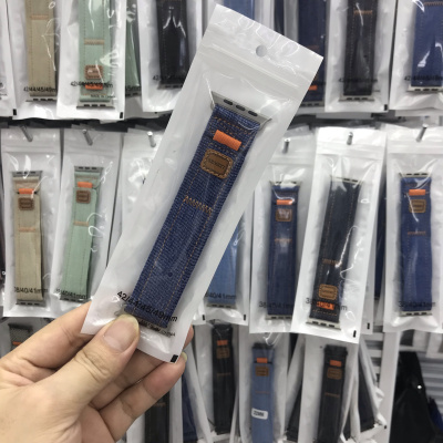 适用华强北Ultra苹果s10表带applewatch腕带S9SE牛仔iwatch手表带