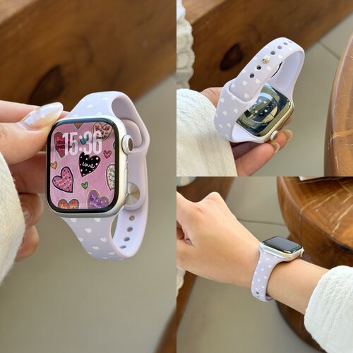 适用华强北手表iwatchs9表带HK11pro多巴胺爱心小蛮腰硅胶CD12Max