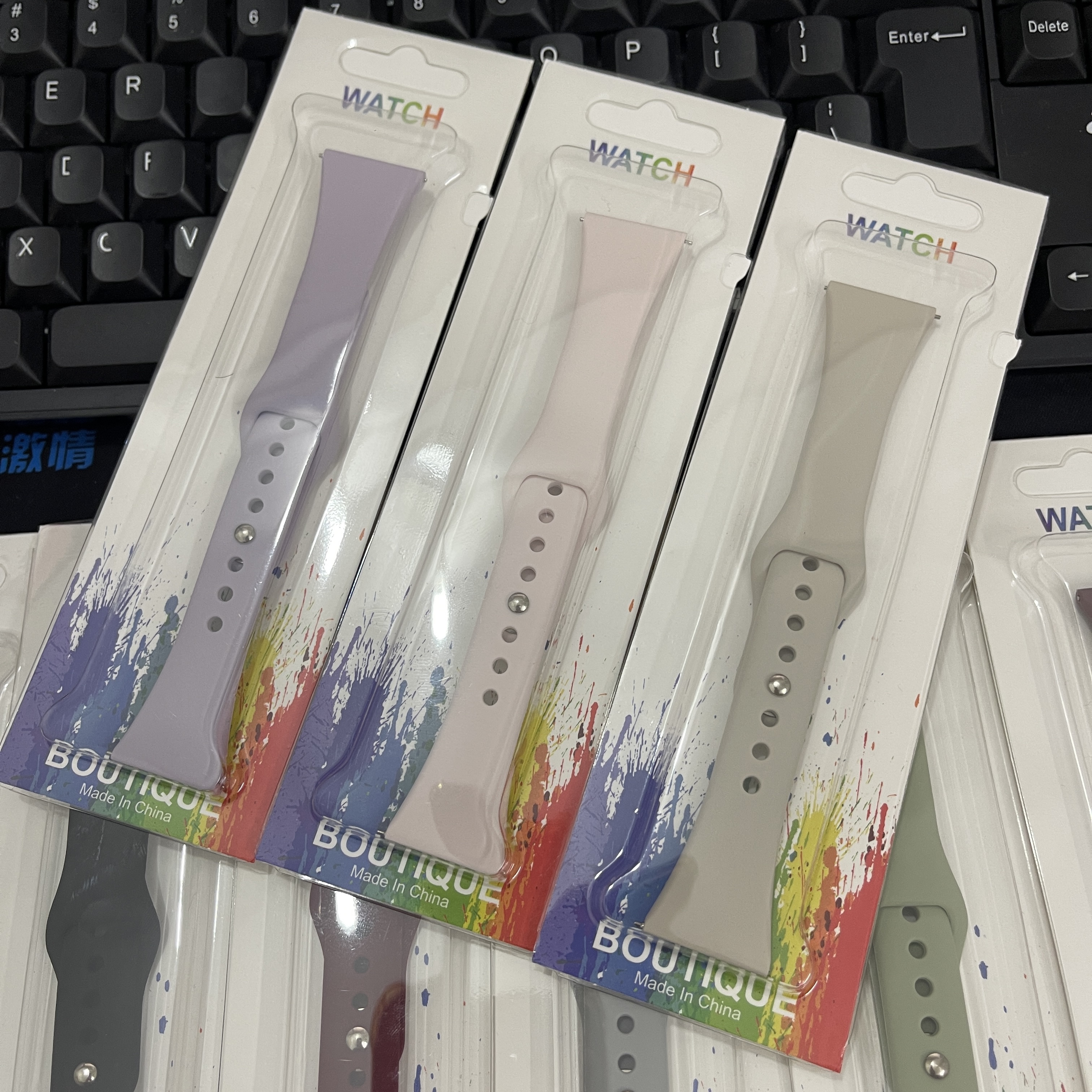 适配18mm20mm22mm华为小米苹果iwatch多种型号硅胶小蛮腰手表腕带