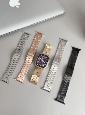 适用S10苹果手表iwatch10表带金属不锈钢s987代SE华强北Ultra金属