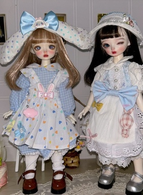 【蓝色系列洛丽塔】bjd6分连衣裙公主裙可爱套装30cm娃娃衣服换装