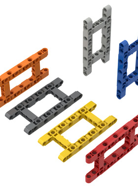 国产积木MOC 64178 益智小颗粒5x11带孔臂框 圈梁