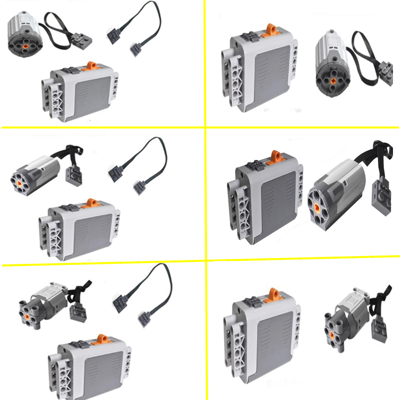 国产积木普通马达电机 电池盒 延长线 M L XL电机