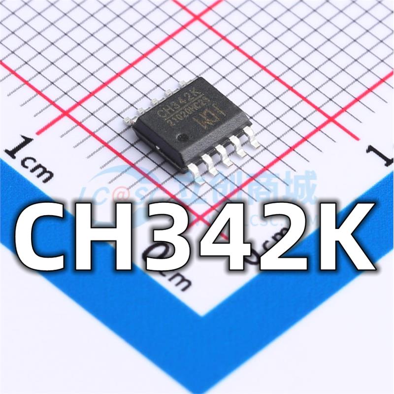 全新 CH342K 封装ESSOP-10 2.0USB转双串口IC芯片 现货供应