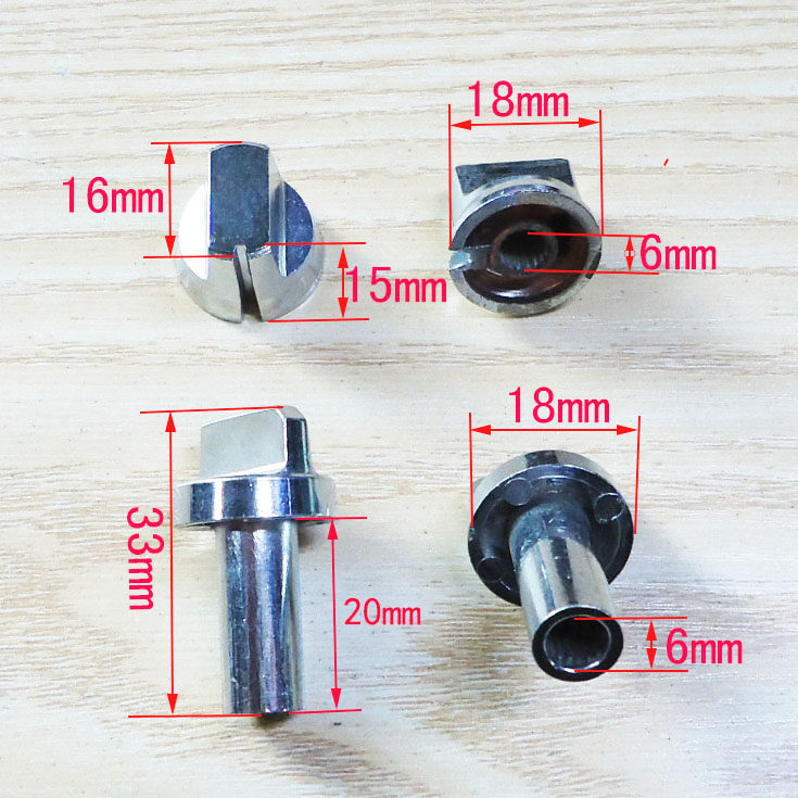 塑料镀铝 梅花电位器旋钮内  6mm 偏口旋钮 梅花