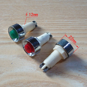 电子信号指示灯PL/220V 头直径22mm 螺纹直径12mm 红绿两色