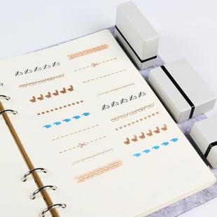手帐印章创意个性印章 手帐DIY手帐装饰小剪刀分隔分割线