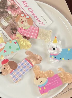 日系原创卡通小动物发夹兔子边夹可爱刘海夹顶夹后脑勺卡子女头饰