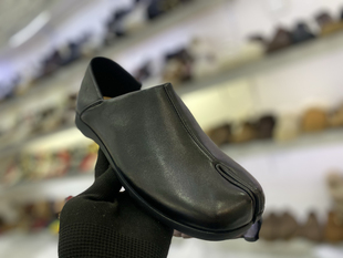 2026款分趾鞋小皮鞋女乐福鞋羊蹄猪蹄猪脚单鞋百搭软皮软底羊皮