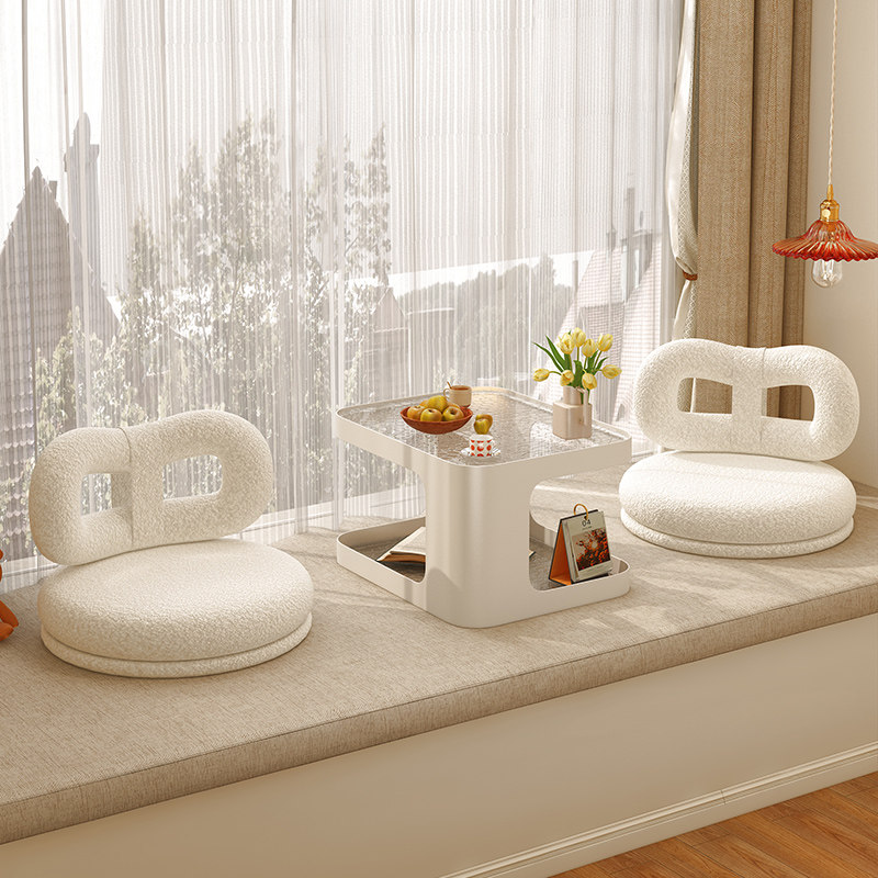 轻奢极简飘窗玻璃小桌子家用卧室创意小茶几收纳矮桌榻榻米炕角几