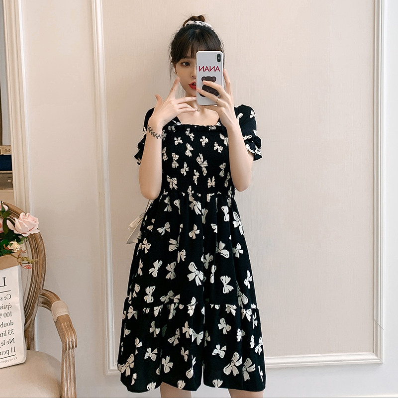 2024 SUMMER CLOTHES NEW KOREAN VERSION PLUS SIZE MATERNITY CLOTHES LOOSE DRESS FOREIGN STYLE TUTU SKIRT 200 POUNDS SUMMER CLOTHES