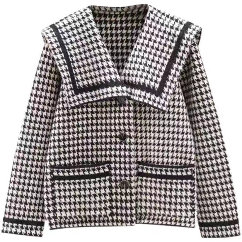 AUTUMN CLOTHES NEW MATERNITY CLOTHES THIN TWO-PIECE DRESSES FOREIGN KNITTED SKIRTS TIDE MOM SUITS DOLL COLLAR COATS