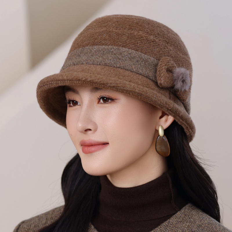 时尚中老年人秋冬季老奶奶帽子