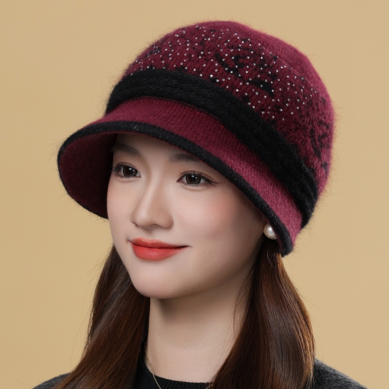 中老年人秋冬季新款兔毛帽