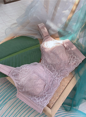 love衫全罩杯薄款大胸显小内衣女无钢圈无海绵显瘦神器BCDEF杯bra