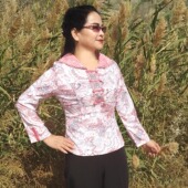 衬衣靓丽修身 春季 优雅印花长袖 年轻款 外套 少女高档上衣嫣之然正品