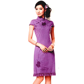 孤品特价 新中式 高档国风气质短裙断码 新款 改良旗袍连衣裙女夏季