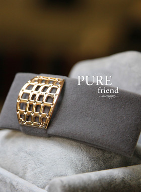 满58包邮】韩国PURE FRIEND正品 灰绒绒金属质感 发饰头饰弹簧夹