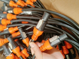 防水三芯电源输入插头插座带线舞台LED显示屏光束灯电源线接头20A