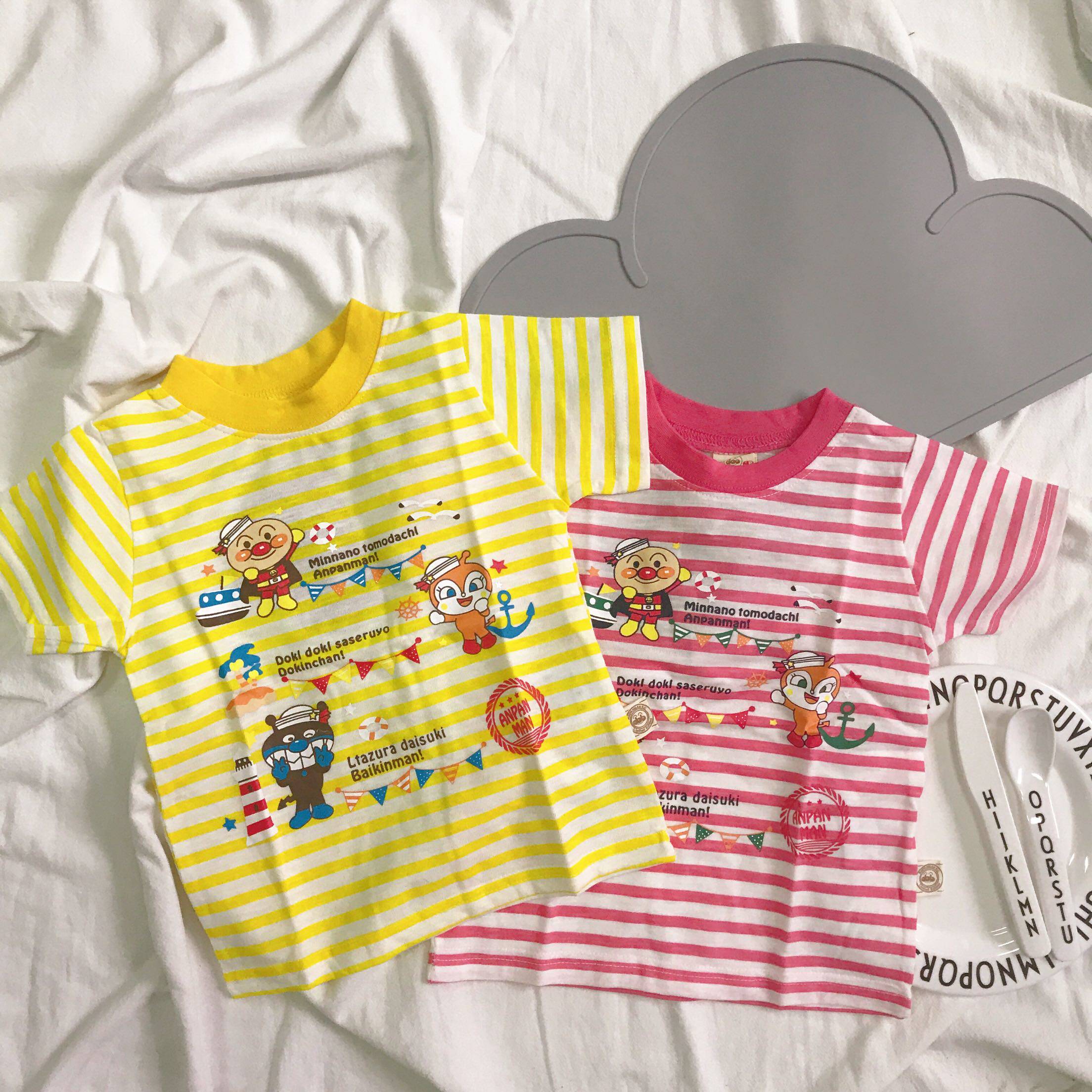 夏季新款宝宝纯棉短袖t 卡通印花图案小童t恤 条纹