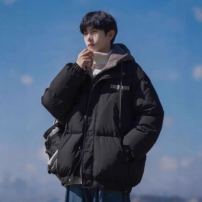 假两件棉衣外套冬季日系袄男款