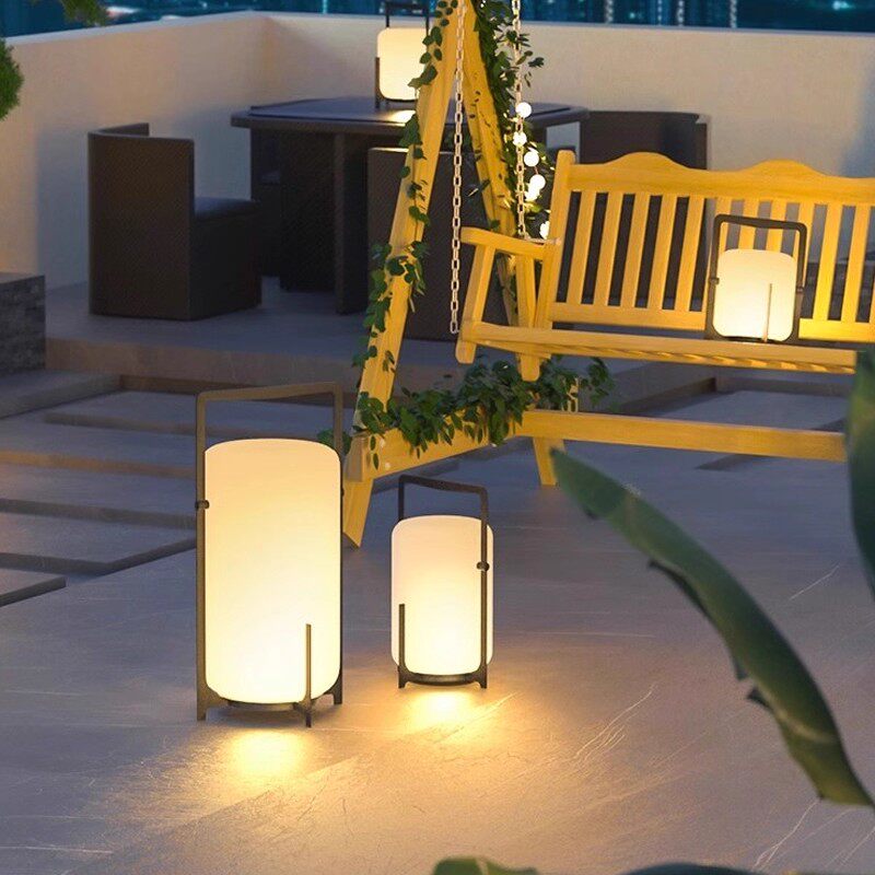 户外防水太阳能灯露营装饰氛围手提灯别墅庭院花园室外景观草地灯