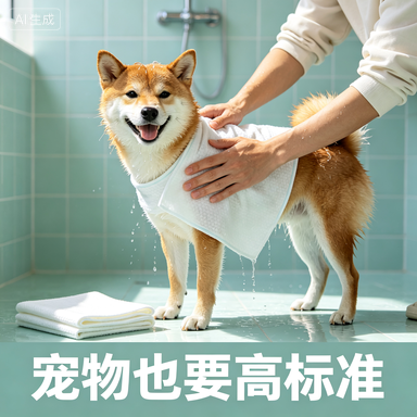 宠物一次性浴巾吸水狗浴巾毛巾猫咪狗狗洗澡专用狗洗澡加厚大包装
