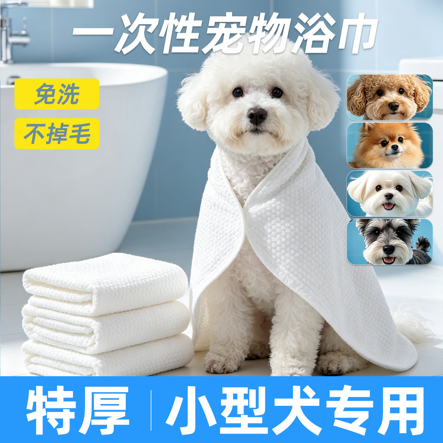 心怡趣一次性宠物浴巾特厚批发