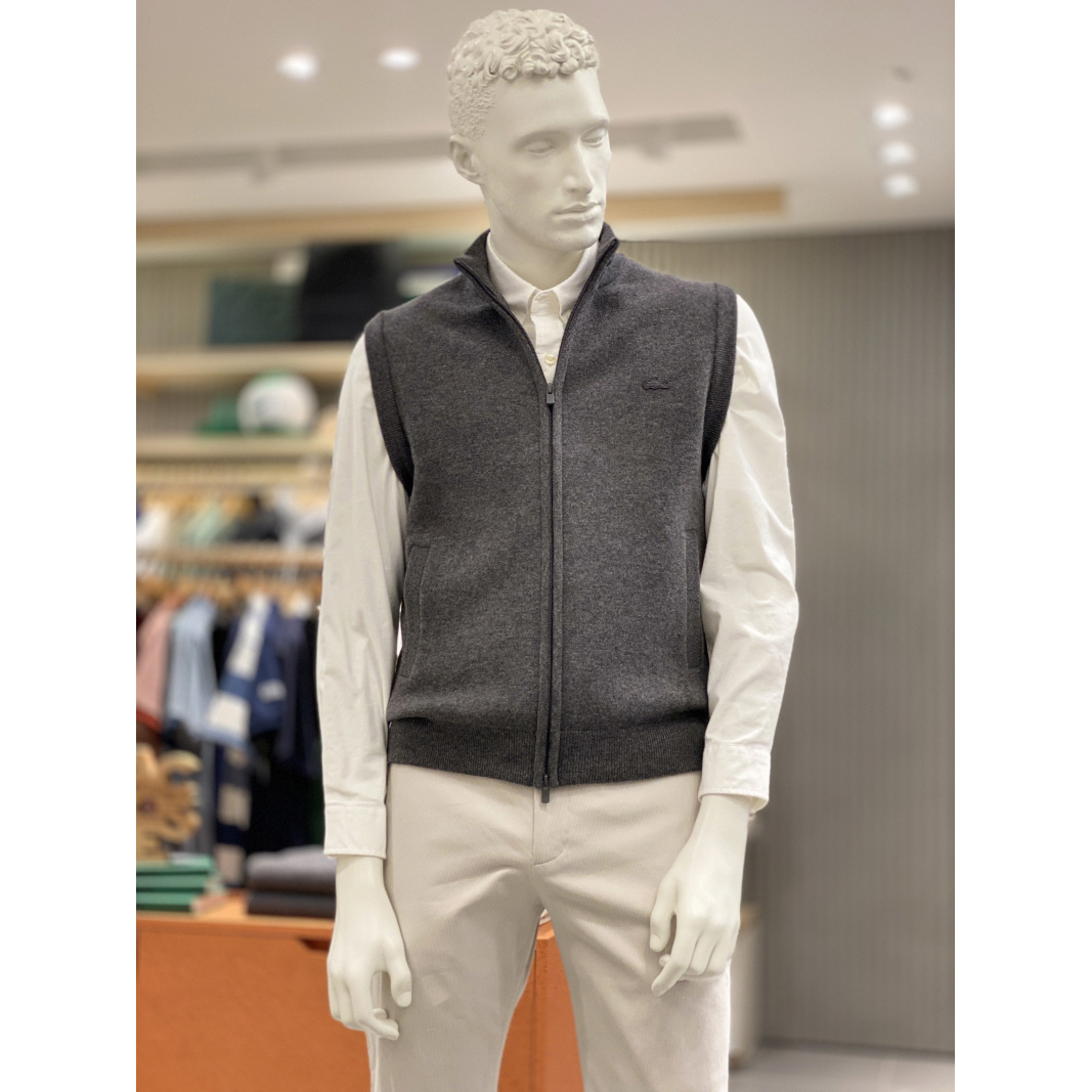 不退换全韩百货LACOSTEMAN韩国代购25冬针织马夹 AH476E-55N 5K14