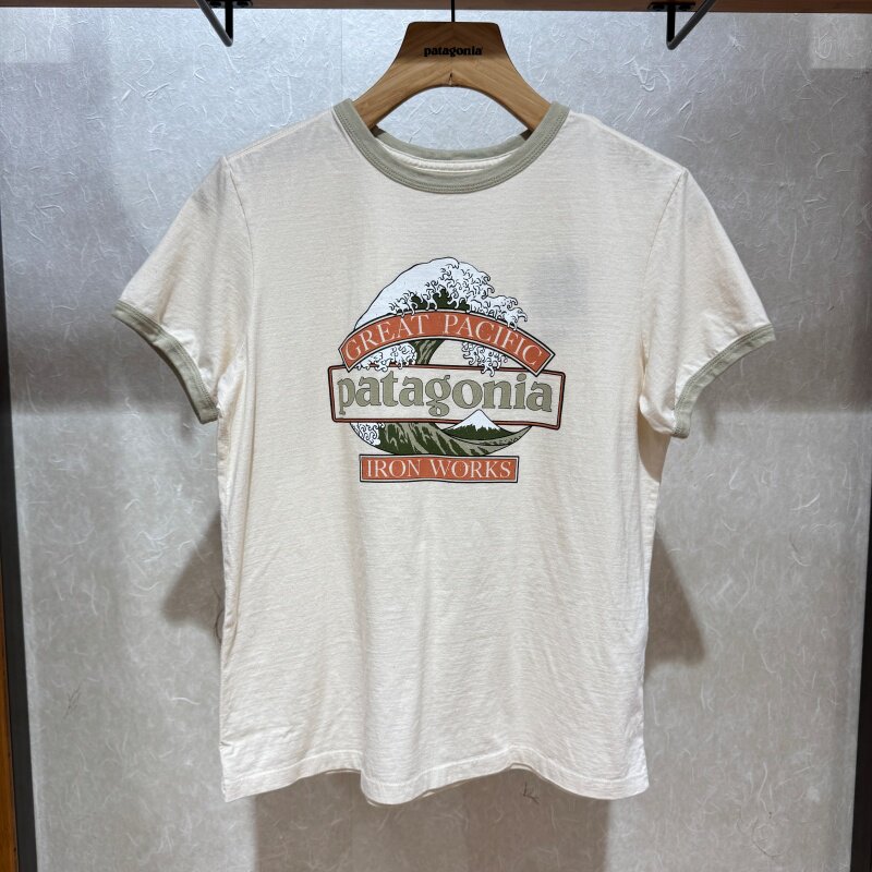 不退换PATAGONIA26春女T恤 Great Waves Ringer Tee 37864R5 6B27图片