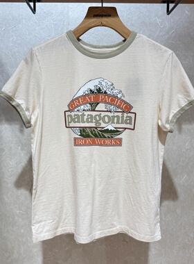 不退换PATAGONIA26春女T恤 Great Waves Ringer Tee 37864R5 6B27