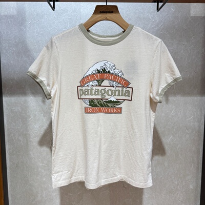 不退换PATAGONIA26春女T恤 Great Waves Ringer Tee 37864R5 6B27