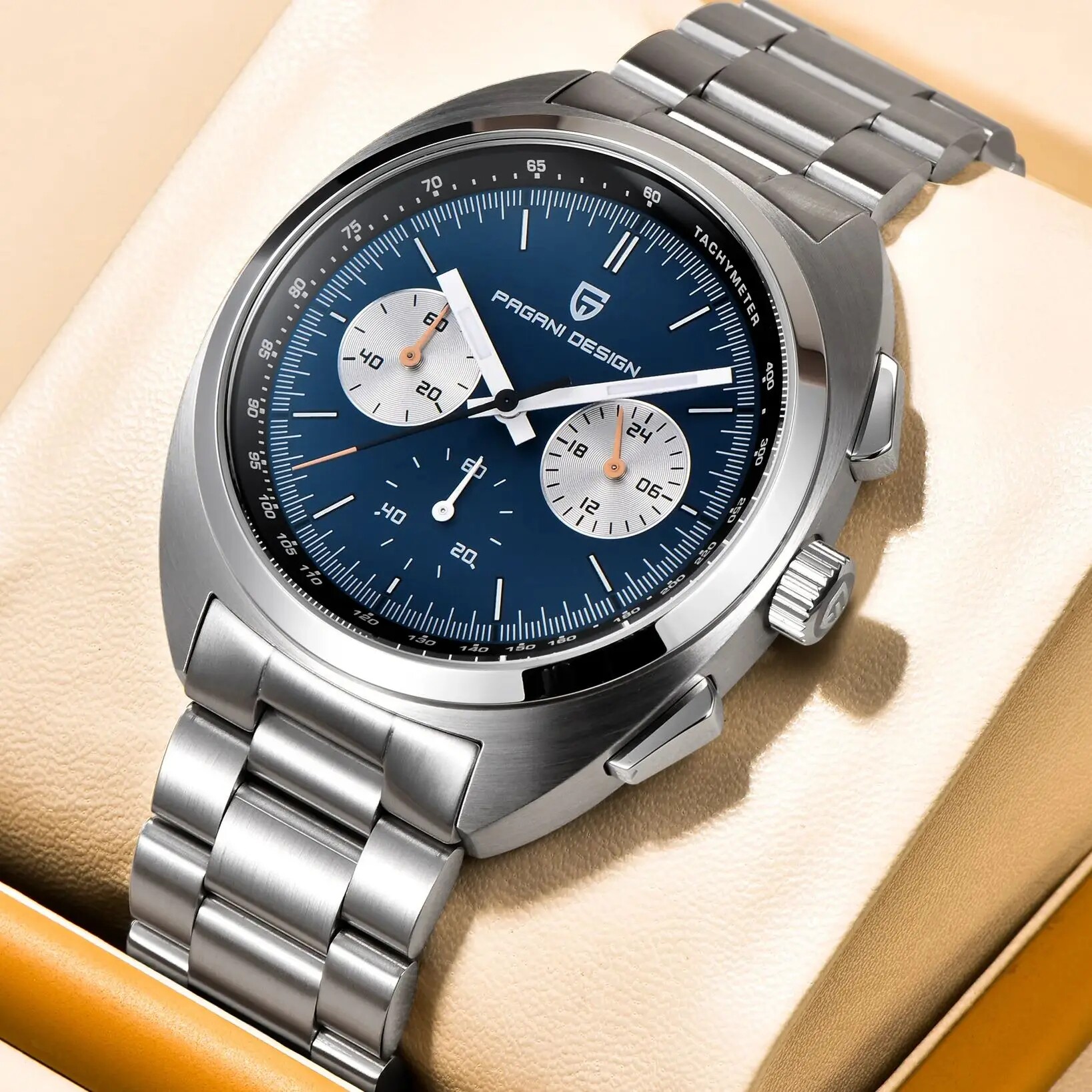 pagani伯佳尼时尚男士手表多功能防水计时腕表夜光运动腕表1782