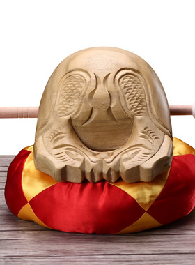 台湾木雕寺庙木鱼金泽桂兰木法器