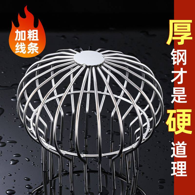 304不锈钢地漏过滤网天台地漏网罩加密加粗防堵罩防鼠防树叶排水